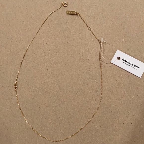 Nwt Baublebar Gold S Initial Necklace 